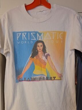 Katy Perry Prismatic World Tour White Graphic Tee